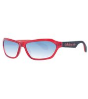 Lunettes de soleil adidas pour femmes et hommes, verres rectangulaires, verres dégradés avec revêtement miroir, filtre de protection UVA et UVB, catégorie 2, lunettes de vacances EW3548, rouge