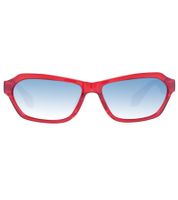 Lunettes de soleil adidas pour femmes et hommes, verres rectangulaires, verres dégradés avec revêtement miroir, filtre de protection UVA et UVB, catégorie 2, lunettes de vacances EW3548, rouge