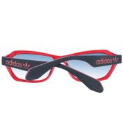 Lunettes de soleil adidas pour femmes et hommes, verres rectangulaires, verres dégradés avec revêtement miroir, filtre de protection UVA et UVB, catégorie 2, lunettes de vacances EW3548, rouge
