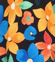 Aniston CASUAL Damen Sommer-Kleid mit Blumen-Print Mini-Kleid Langarm-Kleid 81651920 Schwarz/Gelb/Blau Aniston CASUAL Damen Sommer-Kleid mit Blumen-Print Mini-Kleid Langarm-Kleid 81651920 Schwarz/Gelb/Blau