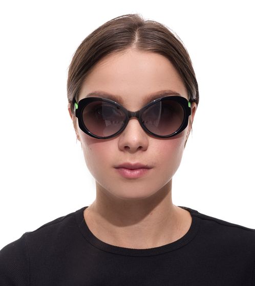 adidas Damen Sonnenbrille Gradient-Brille Schmetterlings-Brille 100% UVA & UVB Schutz Filterkategorie 2 Urlaubs-Brille EW3539 Schwarz