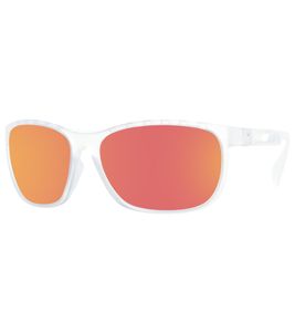 Lunettes de soleil adidas Sport pour homme avec verres rouges/oranges et branches transparentes. Lunettes de loisirs SP0014 6226G Transparentes.