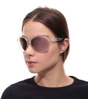 Gafas de sol adidas Sport para mujer con lentes espejadas de color cobre/marrón y patillas transparentes. Gafas de ocio SP0013 6226G Transparente.
