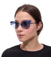 adidas Damen Sonnen-Brille randlose Katzenaugen-Brille Gradient-Gläser 100% UVA & UVB Schutz Freizeit-Brille EW3519 Blau adidas Damen Sonnen-Brille randlose Katzenaugen-Brille Gradient-Gläser 100% UVA & UVB Schutz Freizeit-Brille EW3519 Blau