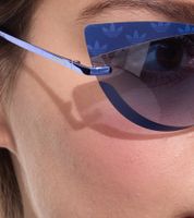 adidas Damen Sonnen-Brille randlose Katzenaugen-Brille Gradient-Gläser 100% UVA & UVB Schutz Freizeit-Brille EW3519 Blau adidas Damen Sonnen-Brille randlose Katzenaugen-Brille Gradient-Gläser 100% UVA & UVB Schutz Freizeit-Brille EW3519 Blau