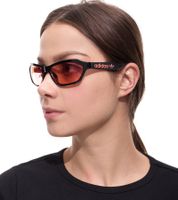 Lunettes de soleil adidas pour hommes et femmes, verres rectangulaires miroir, protection 100 % UVA et UVB, catégorie de filtre 1, lunettes de vacances EW3552 Noir/Orange