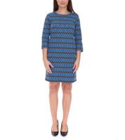 Aniston CASUAL Damen Sommer-Kleid mit Allover-Print Mini-Kleid Rundhals-Kleid 52386460 Blau/Schwarz Aniston CASUAL Damen Sommer-Kleid mit Allover-Print Mini-Kleid Rundhals-Kleid 52386460 Blau/Schwarz