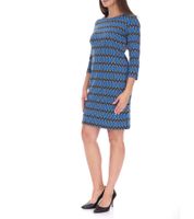 Aniston CASUAL Damen Sommer-Kleid mit Allover-Print Mini-Kleid Rundhals-Kleid 52386460 Blau/Schwarz Aniston CASUAL Damen Sommer-Kleid mit Allover-Print Mini-Kleid Rundhals-Kleid 52386460 Blau/Schwarz