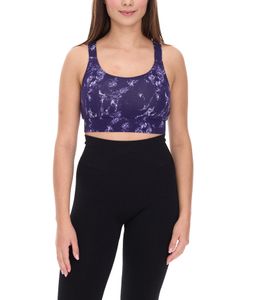FAYN SPORTS Damen Sport-BH marmoriertes Sport-Oberteil mit Baumwollanteil Sport-Bekleidung Trainings-BH Yoga-BH 34171929 Lila/Grau