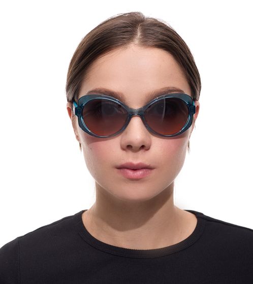Lunettes de soleil femme adidas style papillon dégradé, filtre catégorie 2, protection 100 % UVA et UVB, lunettes de plage EW3545, turquoise, pour femme d'adidas
