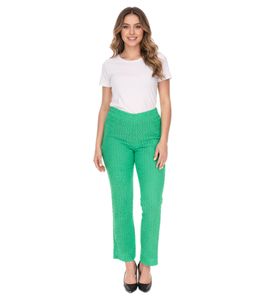 Aniston CASUAL Damen Sommer-Hose Bootcut-Hose leichte Schlag-Hose High Waist 61443431 Grün