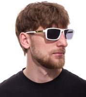 Occhiali da sole sportivi da uomo adidas con lenti a specchio, rettangolari con dettagli in metallo, per il tempo libero, filtro UVA e UVB al 100%, categoria 3, GA0557, bianchi