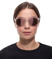 adidas Sport Damen und Herren Sonnen-Brille mit verspiegelten Kupfer/Braunen Gläsern und transparenten Bügeln Freizeit-Brille SP0011 5826G Transparent