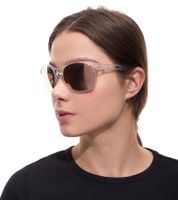 adidas Sport Damen und Herren Sonnen-Brille mit verspiegelten Kupfer/Braunen Gläsern und transparenten Bügeln Freizeit-Brille SP0011 5826G Transparent