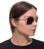adidas Sport Damen und Herren Sonnen-Brille mit verspiegelten Kupfer/Braunen Gläsern und transparenten Bügeln Freizeit-Brille SP0011 5826G Transparent