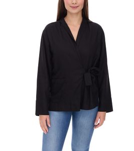 Blazer d'affaires pour femme OTTO avec cravate, veste basique, veste portefeuille, veste de costume, 66126730, noir