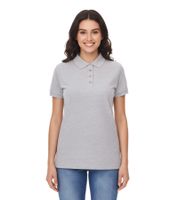 Confezione da 2 polo da donna SANTINO Mika in cotone biologico. Polo con abbottonatura a 4 bottoni. Maglia a maniche corte mélange 210 gr/m2. Grigio.