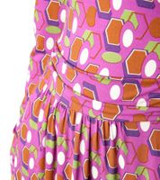 Aniston SELECTED Abito estivo da donna, abito midi con motivi geometrici, abito da festa 39733762, viola/marrone/verde