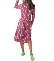 Aniston SELECTED Abito estivo da donna, abito midi con motivi geometrici, abito da festa 39733762, viola/marrone/verde