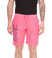 GEOGRAPHICAL NORWAY Quara/Quoyal Maillot de bain pour homme avec logo imprimé et poches Bleu marine/rose