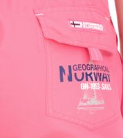 GEOGRAPHICAL NORWAY Quara/Quoyal Maillot de bain pour homme avec logo imprimé et poches Bleu marine/rose