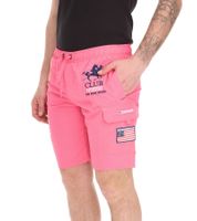 GEOGRAPHICAL NORWAY Quara/Quoyal Maillot de bain pour homme avec logo imprimé et poches Bleu marine/rose