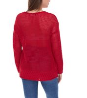 Aniston CASUAL Damen Strick-Pullover mit Baumwollanteil Grobstrick-Pullover Langarm-Shirt 83680609 Rot