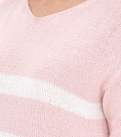 Aniston CASUAL Damen Strick-Pullover mit Baumwollanteil Alltags-Pullover Langarm-Shirt 74491342 Rosa/Weiß Aniston CASUAL Damen Strick-Pullover mit Baumwollanteil Alltags-Pullover Langarm-Shirt 74491342 Rosa/Weiß