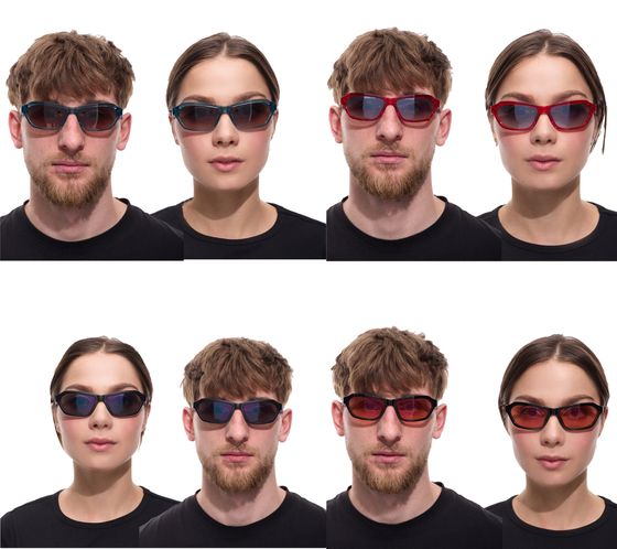 Gafas de sol adidas para hombre y mujer Gafas rectangulares Gafas degradadas con revestimiento de espejo Protección UVA y UVB Categoría de filtro 2 Gafas de vacaciones Rojo, negro o turquesa