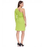 Aniston CASUAL Damen Sommer-Kleid modisches One-Shoulder-Kleid Mini-Kleid 71366612 Grün