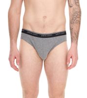 3-pack Pierre Cardin men's briefs with stretch cotton underwear, underpants 015 4055530005, black, gray, white