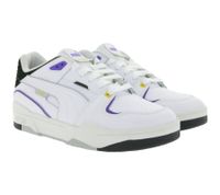 PUMA SLIPSTREAM Echtleder-Schuhe im Retro-Vibe Freizeit-Sneaker mit farbigen Akzenten Schnür-Schuhe 39326602 Weiß/Lila