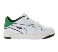 PUMA SLIPSTREAM Echtleder-Schuhe im Retro-Vibe Freizeit-Sneaker mit farbigen Akzenten Schnür-Schuhe 393266 Weiß/Lila oder Weiß/Grün