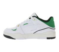PUMA SLIPSTREAM Echtleder-Schuhe im Retro-Vibe Freizeit-Sneaker mit farbigen Akzenten Schnür-Schuhe 393266 Weiß/Lila oder Weiß/Grün