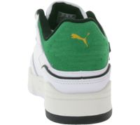 PUMA SLIPSTREAM Echtleder-Schuhe im Retro-Vibe Freizeit-Sneaker mit farbigen Akzenten Schnür-Schuhe 393266 Weiß/Lila oder Weiß/Grün