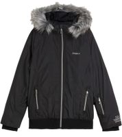 Veste d'hiver pour fille, veste de ski durable, veste d'extérieur avec capuche et fourrure amovible, veste de neige 938001 Noir