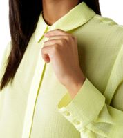 Aniston SELECTED Damen Sommer-Bluse Langarm-Shirt mit Kent-Kragen sommerliche Basic-Bluse Gelb oder Grün