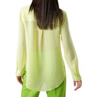 Aniston SELECTED Damen Sommer-Bluse Langarm-Shirt mit Kent-Kragen sommerliche Basic-Bluse Gelb oder Grün