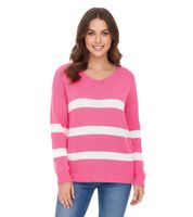 Pull tricoté Aniston CASUAL pour femme avec teneur en coton, pull de tous les jours, chemise à manches longues, rose, rose ou turquoise