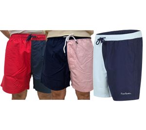 Pierre Cardin Herren Schwimm-Hose Badehose modische Schwimm-Shorts LA205027 Rot/Navy, Navy/Rosa oder Blau