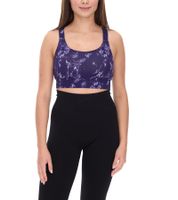 2er Pack FAYN SPORTS Damen Sport-BH marmoriertes Sport-Oberteil mit Baumwollanteil Sport-Bekleidung Trainings-BH Yoga-BH 34171929 Lila/Grau