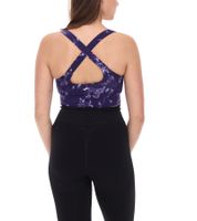 2er Pack FAYN SPORTS Damen Sport-BH marmoriertes Sport-Oberteil mit Baumwollanteil Sport-Bekleidung Trainings-BH Yoga-BH 34171929 Lila/Grau