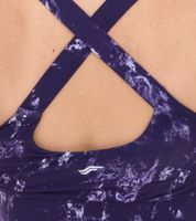 2er Pack FAYN SPORTS Damen Sport-BH marmoriertes Sport-Oberteil mit Baumwollanteil Sport-Bekleidung Trainings-BH Yoga-BH 34171929 Lila/Grau