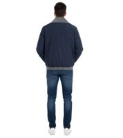 Men's Transition Jacket with Ribbed Details, Simple Everyday Jacket 904745 Blue/Gray