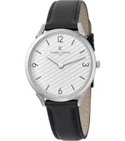Pierre Cardin Men's Watch in Gift Box, Analog Quartz Watch with Leather Strap, 3 ATM, 40mm or 39mm, Silver/Gold, Black, or Silver/Black