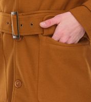 Mantel für Herren mit Woll-Anteil Herbst-Jacke mit Gürtel Langarm mit Knöpfen Winter-Jacke 936768 Braun