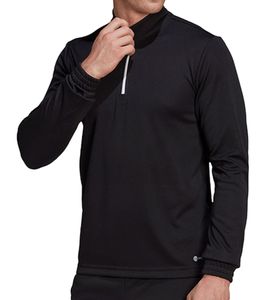 Camiseta deportiva sostenible adidas Entrada 22 Halfzip para hombre con tecnología AEROREADY H57544 Negro