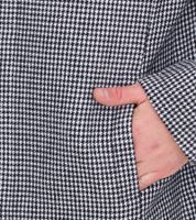 Men's Transition Jacket with Houndstooth Pattern, Spring Jacket 957466 Black/White