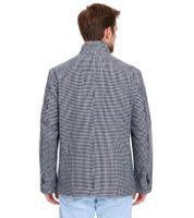 Men's Transition Jacket with Houndstooth Pattern, Spring Jacket 957466 Black/White