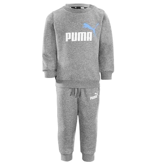 Ensemble de 2 survêtements PUMA pour enfants garçons et filles, jogging sweat, pull col rond, ensemble en coton 627915 03 gris